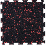 36" x 36" x 3/8" Amorim  20% Lipstick Red Interlock Rubber Floor Tiles *990' available at this price