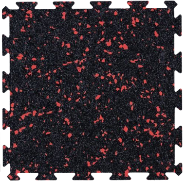 36" x 36" x 3/8" Amorim  20% Lipstick Red Interlock Rubber Floor Tiles *990' available at this price